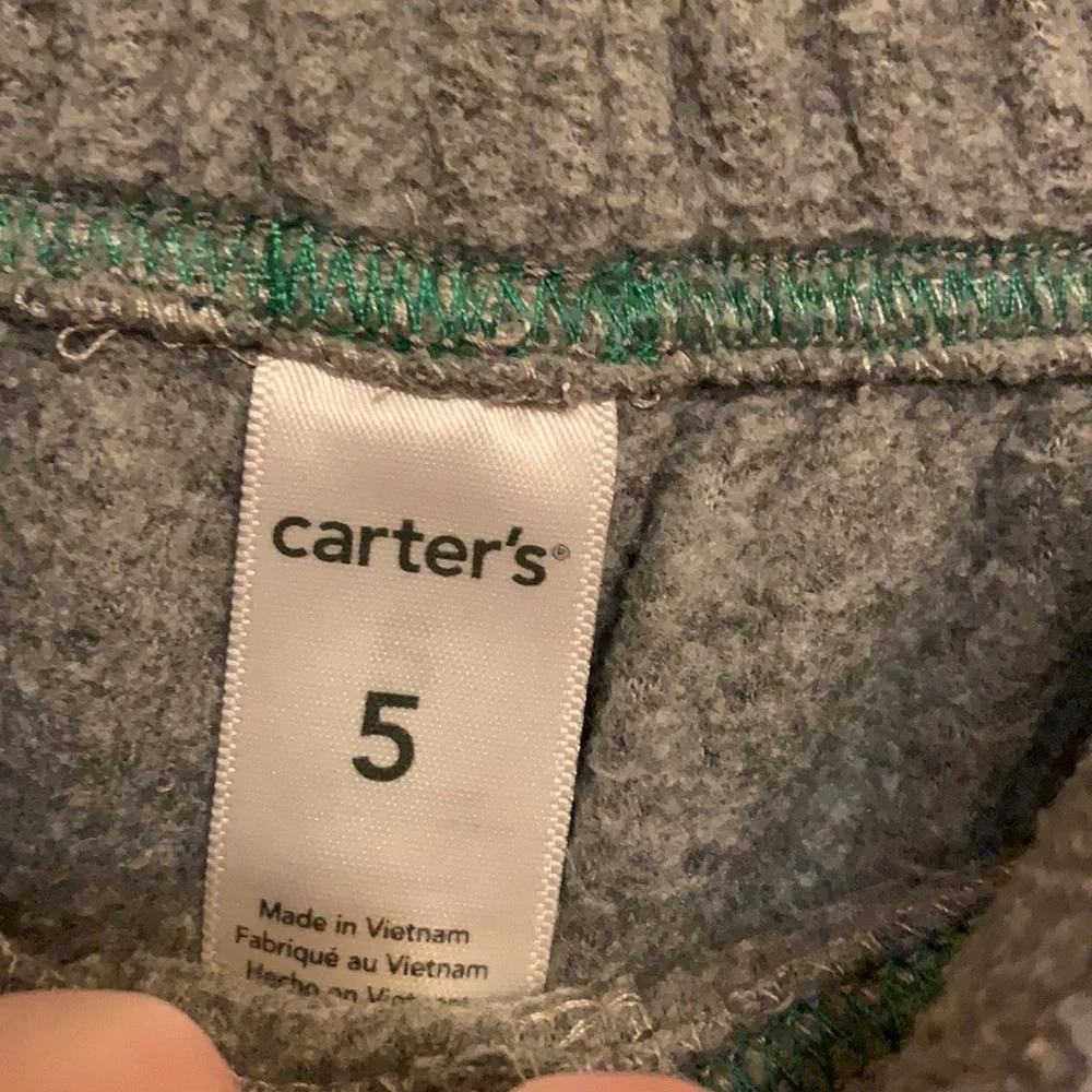 Carter’s boy’s size 5 Sherpa fleece elastic waist drawstring sweat pants pockets